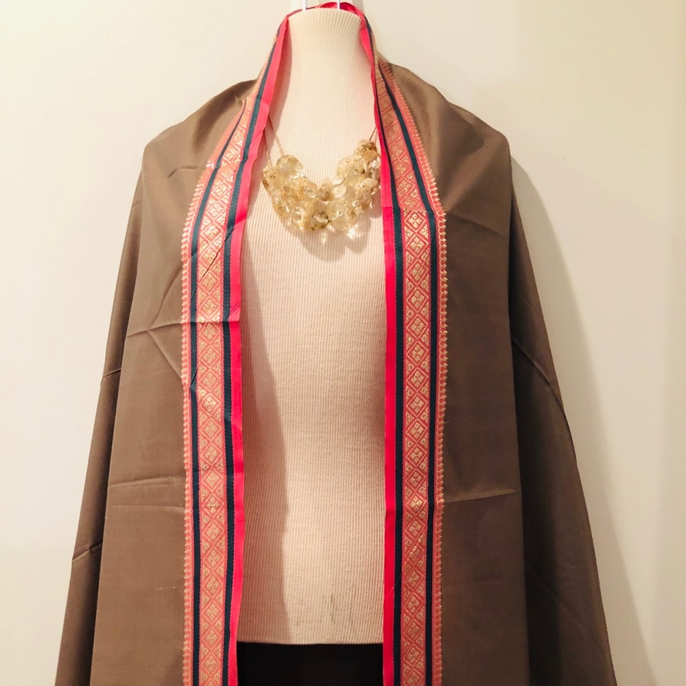 Exquisite Luxury Vintage Silk Sari Shawl Wrap